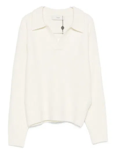 DUNST DUNST WOOL BLEND POLO SWEATER