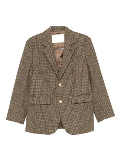 Dunst Wool Blend Single-breasted Jacket In Brown