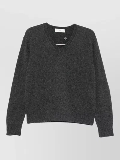 Dunst Wool And Cashmere V-necked Sweater In Gray