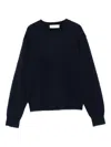 Dunst Navy Blue Wool Crewneck Sweater In Blue