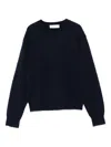 Dunst Navy Blue Wool Crewneck Sweater In Blue