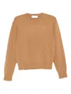 Dunst Wool Crewneck Sweater In Brown