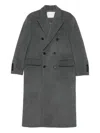 Dunst Wool Double-breasted Coat In Gray