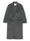 Dunst Wool Double-breasted Coat In Gray