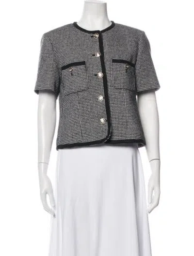 Pre-owned Dunst Wool Houndstooth Print Jacket In Multicolor