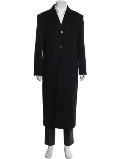 Pre-owned Dunst Wool Overcoat In Black