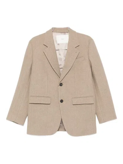 Dunst Wool Single-breasted Blazer Jacket In Gray