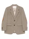 Dunst Wool Single-breasted Blazer Jacket In Neutral