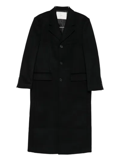 Dunst Wool Single-breasted Coat In Black