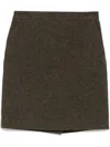 Dunst Brown H-line Midi Skirt In Brown