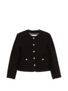 Dunst Wool Tweed Single Breasted Coat In Brown
