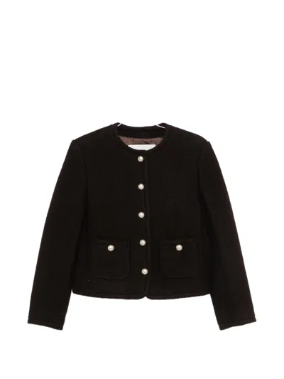 Dunst Wool Tweed Jacket In Brown