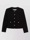 Dunst Wool Tweed Single Breasted Coat In Black
