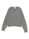 Dunst Wool V-necked Sweater In Gray
