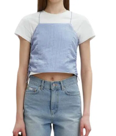 Dunst Woven String Top In Light Blue