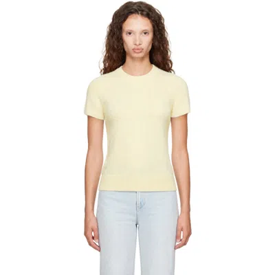 Dunst Yellow Half Sleeve Knit Top In Lemon Butter