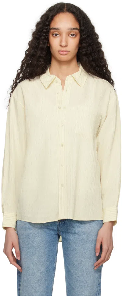 Dunst Yellow Oversized Striped Shirt In Lemon Stripe