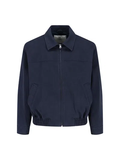 Dunst Zip Bomber Jacket In Blue