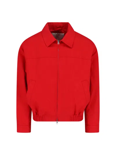 Dunst Zip Bomber Jacket In Red