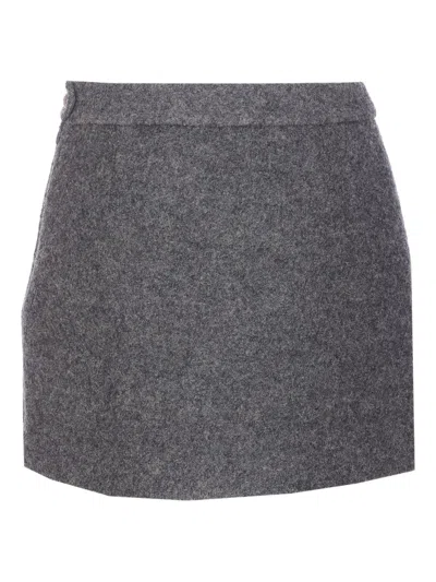 DUNST ZIP BUTTON MINI SKIRT
