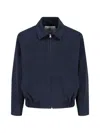 Dunst Zipped Bomber Jacket In Blue