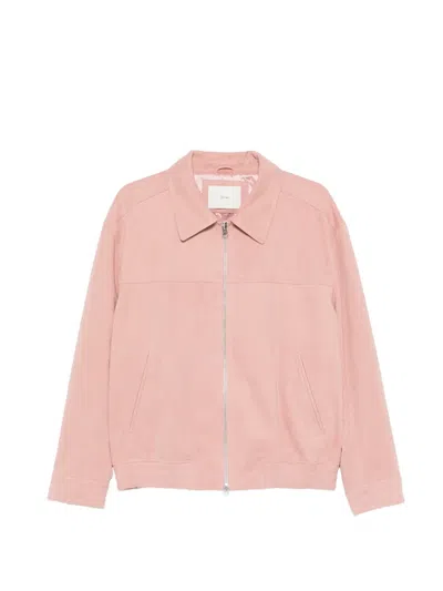 Dunst Zipped Bomber Jacket In Pink