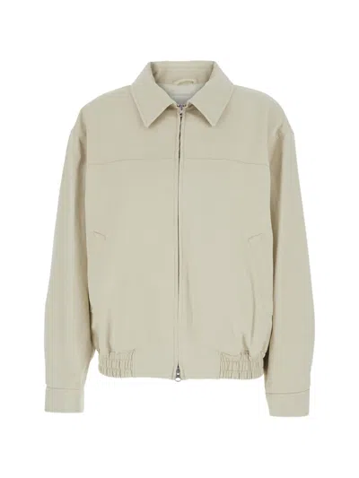 Dunst Beige Jacket With Classic Collar In Cotton Woman In Brown