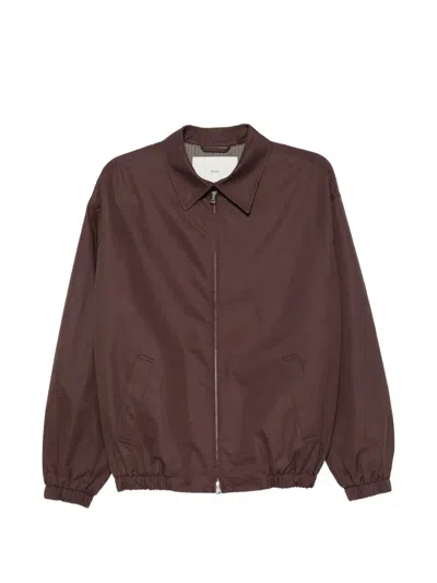Dunst Zip-up Collared Lightweight Jacket In Brown
