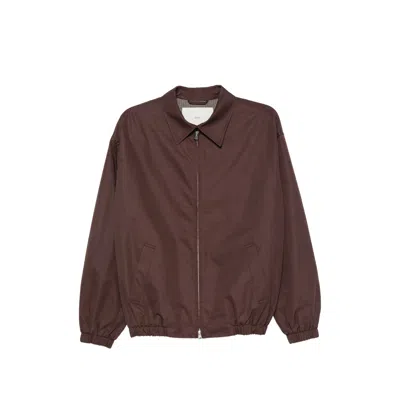 Dunst Zip-up Collared Lightweight Jacket In Brown