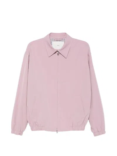 Dunst Zip-up Collared Lightweight Jacket In Pink