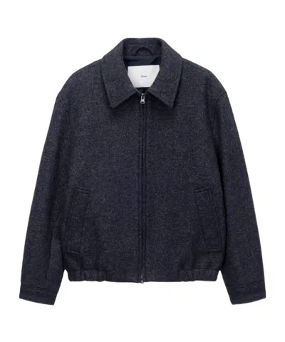 Dunst Zip-up Long-sleeve Bomber Jacket In Black