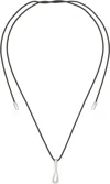Dunton Ellerkamp Black & Silver Spoon Pendant Necklace In Sterling Silver