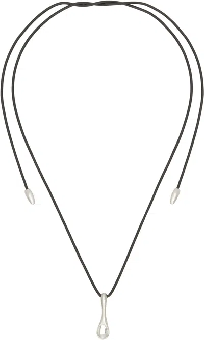 Dunton Ellerkamp Black & Silver Spoon Pendant Necklace