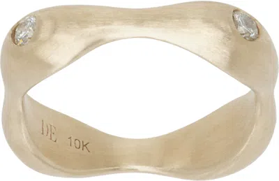 Dunton Ellerkamp Gold Owen Diamond Thin Ring In Solid 10k Yellow Gol