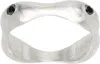 Dunton Ellerkamp Silver Diamond Owen Thin Ring In Sterling Silver, Ova