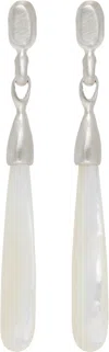 Dunton Ellerkamp Silver Mother Of Pearl Drop Earrings In Sterling Silver Moth