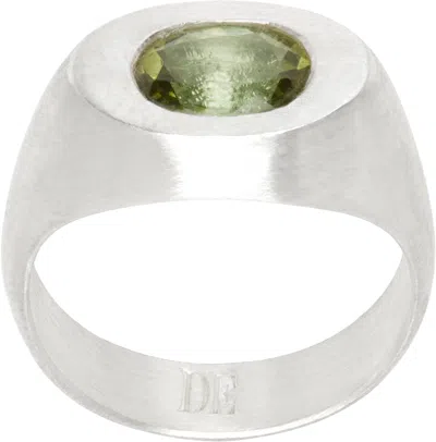 Dunton Ellerkamp Silver Phillips Signet Ring In Silver Shank, Oval S