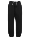 Duo Woman Pants Black Size S Cotton, Polyester In Black
