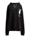 Duo Woman Sweatshirt Black Size S Cotton, Polyester In Black