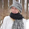 Dupatta Designs Esposito Striped Hat In White/black In Multi