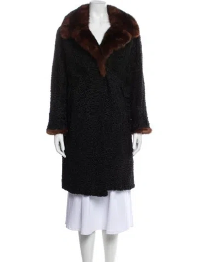 Pre-owned Duplers Furs Vintage Fur Fur Coat In Black