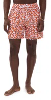 Dur Doux Abstract Swim Trunks White/orange In Multi
