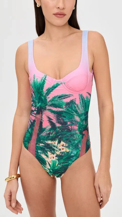 Dur Doux Miami Tie Back Maillot One Piece In Multi