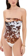 Dur Doux Strapless One Piece Water Edge In Water Edge
