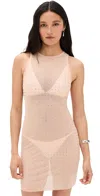 Dur Doux Zara Crystal Mini Dress Peach Stud