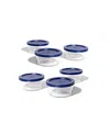 Dura Living 12-piece 2 Cup Round Food Storage And Meal Prep Container Set In Blue