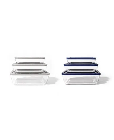 Dura Living 12-piece Rectangular Nesting Food Storage And Meal Prep Container Set In Multi