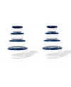 Dura Living 16-piece Round Nesting Food Storage And Meal Prep Container Set In Blue