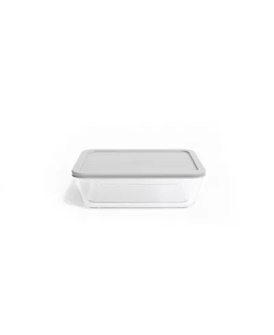 Dura Living 2-piece 11 Cup Rectangular Food Storage And Meal Prep Container Set In Gray