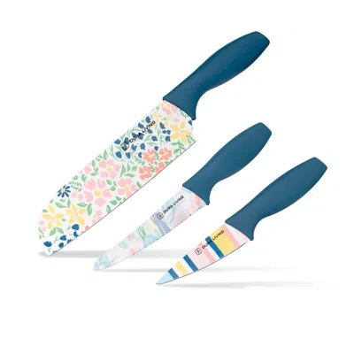 Dura Living 3 Piece Assorted Knife Set In Blue